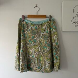 Y2k inspired Paisley Patterned Midi Skirt